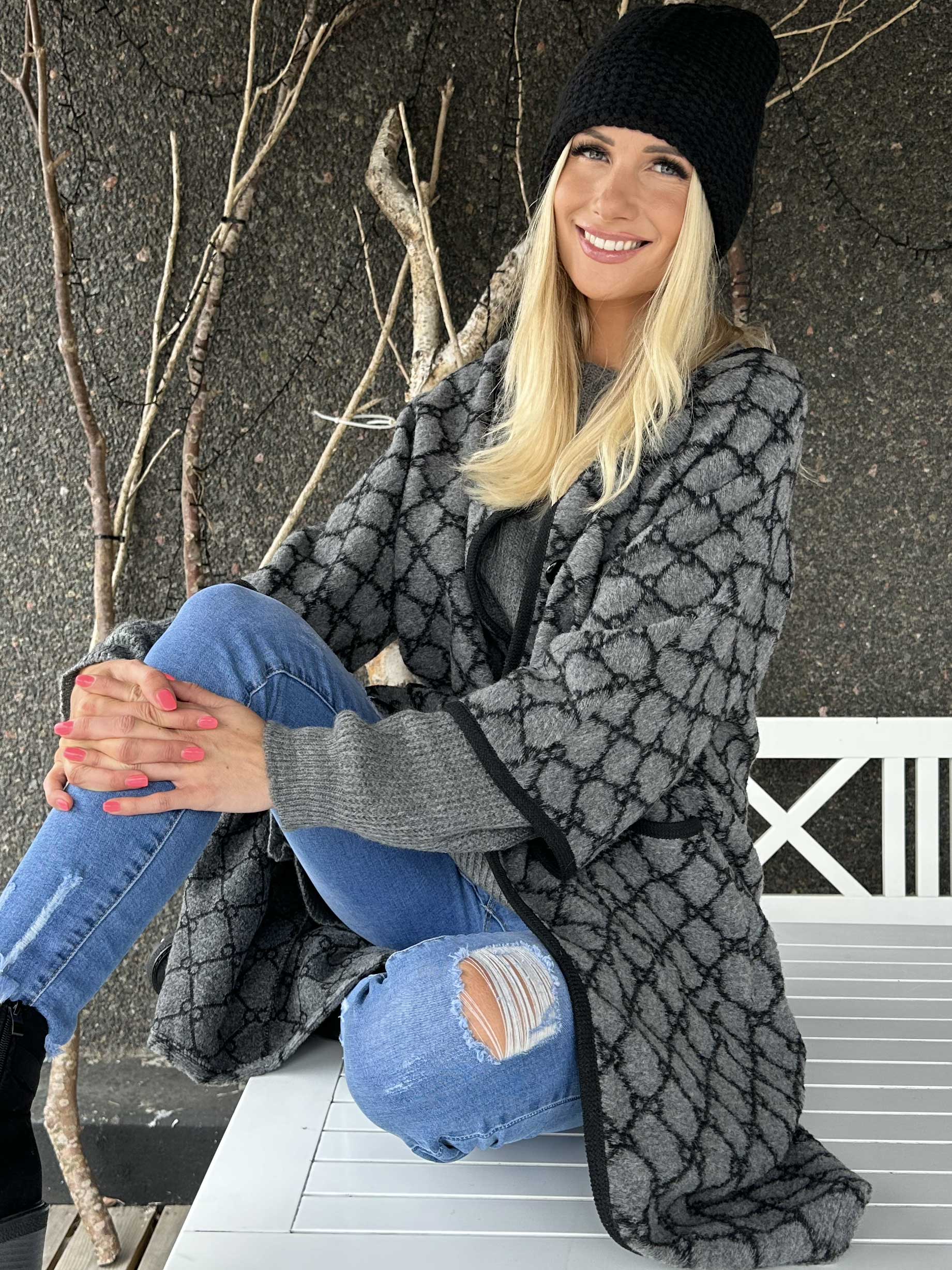 Arianna - Mønstret frakke